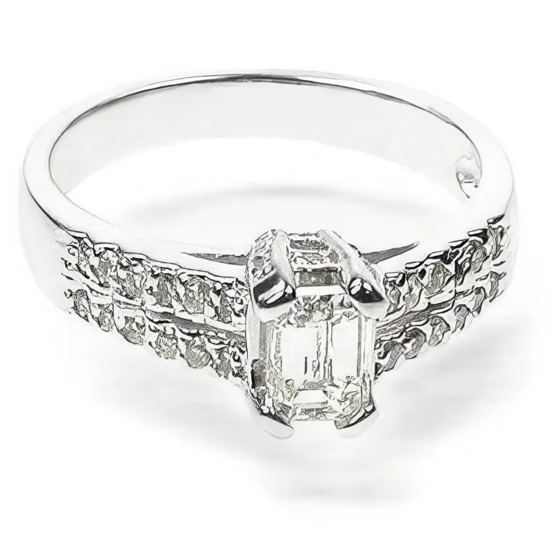 Men's Diamond Engagement Rings with Platinum Band and Halo Setting for a Luxury Proposal0.90-2.05 CT Round & Emerald Cut Diamonds - Engagement Ring Men's Diamond Engagement Rings with Platinum Band and Halo Setting for a Luxury Proposal0.90-2.05 CT Round & Emerald Cut Diamonds - Engagement Ring