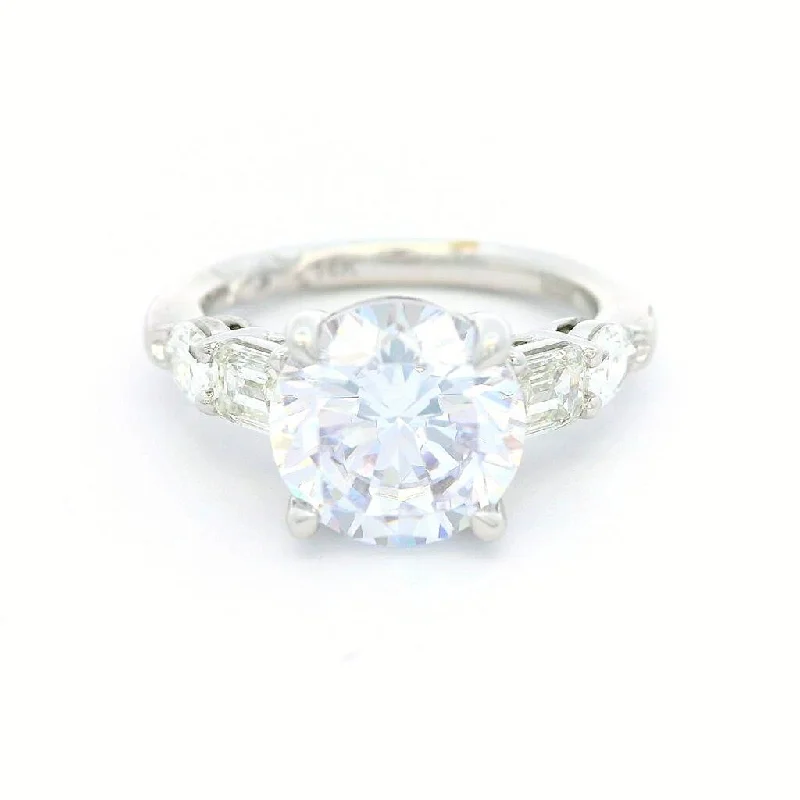 Marquise - Cut Women's Diamond Rings in Palladium for a Unique and Elongated Shape14K White Gold Five Stone Diamond Engagement Ring Marquise - Cut Women's Diamond Rings in Palladium for a Unique and Elongated Shape14K White Gold Five Stone Diamond Engagement Ring