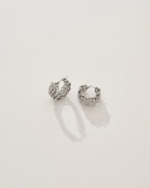 Sterling silver hoop earringsDanielle Earrings in Silver