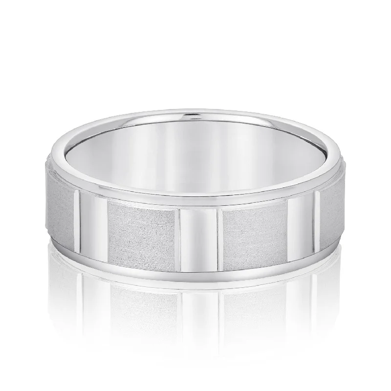 Men's Damascus - steel rings with a unique patternMen's Geometric Design Round Edge Band Men's Damascus - steel rings with a unique patternMen's Geometric Design Round Edge Band