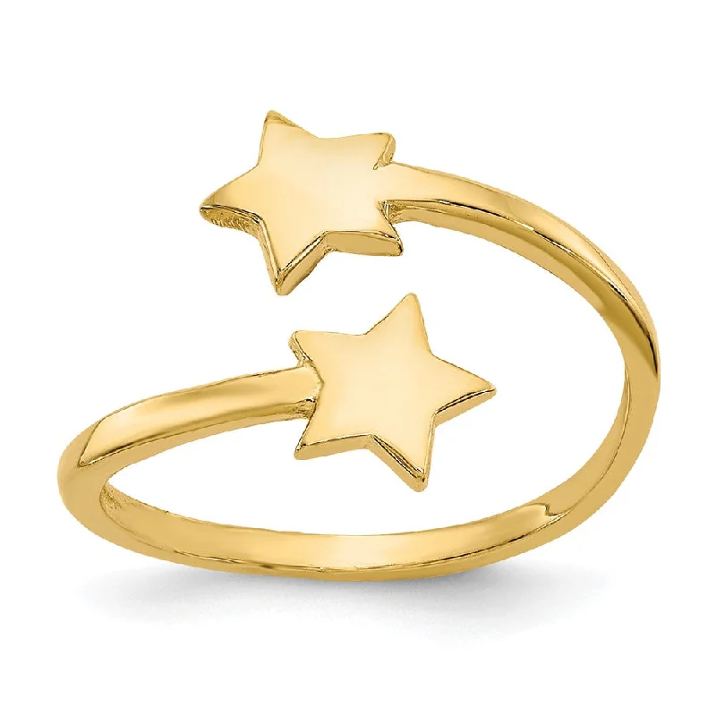 Men's pinky rings with a small gemstone10k Yellow Gold Star Toe Ring