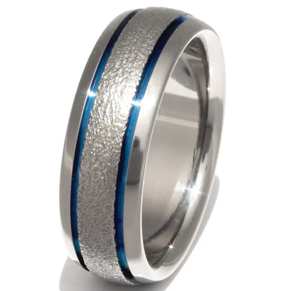 Titanium Rings with a Matte and Gloss Dual - Finish DesignGlimmer f16 Titanium Ring Titanium Rings with a Matte and Gloss Dual - Finish DesignGlimmer f16 Titanium Ring