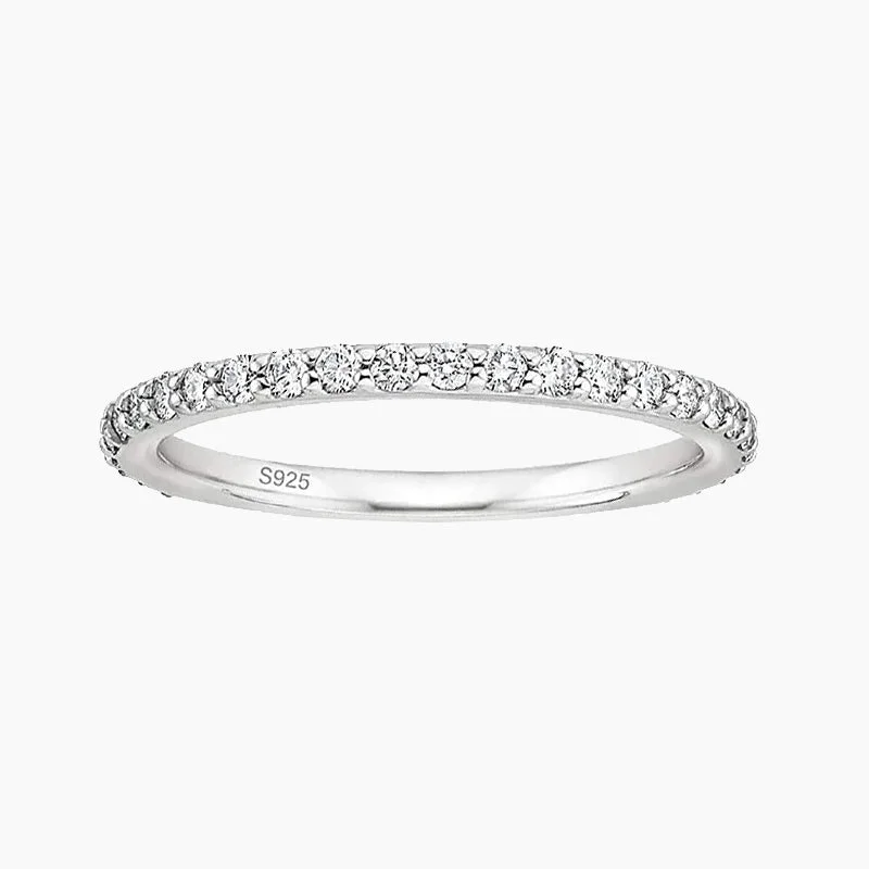 Silicone Women's Rings for a Comfortable and Durable OptionSterling Silver Full Pave Cubic Zirconia Eternity Ring Silicone Women's Rings for a Comfortable and Durable OptionSterling Silver Full Pave Cubic Zirconia Eternity Ring