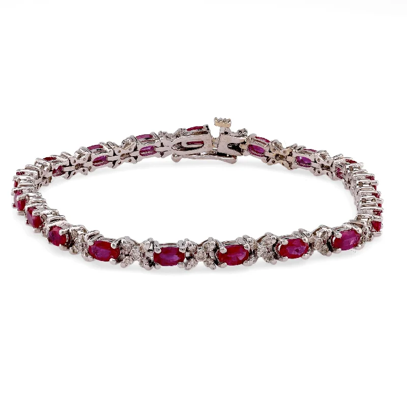 Asscher - cut diamond engagement ring with a pavé - set eternity band in platinumVintage 3.5 Carat Oval Ruby Diamond 14K White Gold Bracelet Asscher - cut diamond engagement ring with a pavé - set eternity band in platinumVintage 3.5 Carat Oval Ruby Diamond 14K White Gold Bracelet