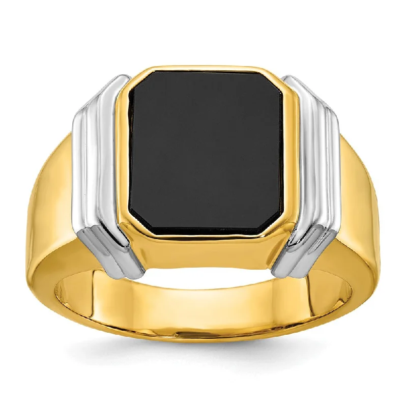 Men's Celtic - pattern rings with intricate designs10K Two-Tone Gold Fancy Ring Mounting