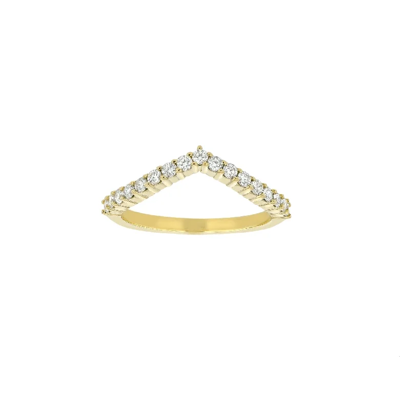 Three - stone diamond engagement ring in rose gold, symbolizing past, present, and futureNatural Yellow Gold Celine Diamond Band - Size N Three - stone diamond engagement ring in rose gold, symbolizing past, present, and futureNatural Yellow Gold Celine Diamond Band - Size N
