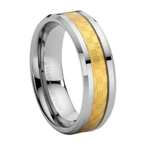 Men's oxidized silver rings for an antique lookTungsten Carbide Ring with Gold Carbon Fiber Inlay-8mm Men's oxidized silver rings for an antique lookTungsten Carbide Ring with Gold Carbon Fiber Inlay-8mm