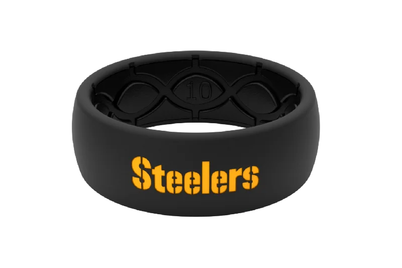 Men's opal - featured rings with iridescent colorsNFL Pittsburgh Steelers Ring