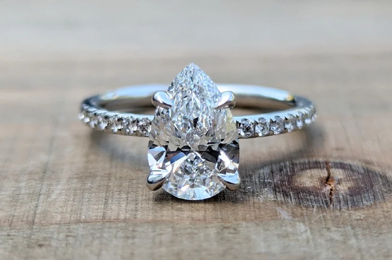 Men's infinity - symbol rings for a romantic meaningLab Grown Diamond Pear Cut Hidden Halo Diamond Ring Men's infinity - symbol rings for a romantic meaningLab Grown Diamond Pear Cut Hidden Halo Diamond Ring