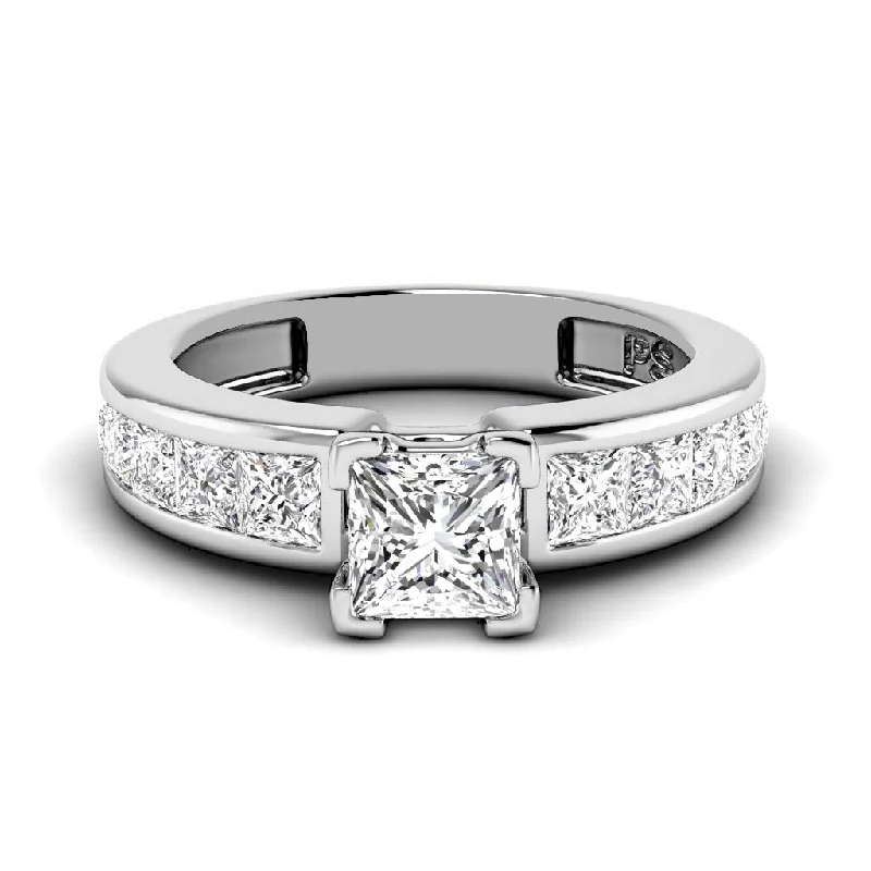 Men's Alexandrite Engagement Rings in Platinum with a Hidden Halo of Diamonds1.70-4.20 CT Princess Cut Lab Grown Diamonds - Engagement Ring Men's Alexandrite Engagement Rings in Platinum with a Hidden Halo of Diamonds1.70-4.20 CT Princess Cut Lab Grown Diamonds - Engagement Ring