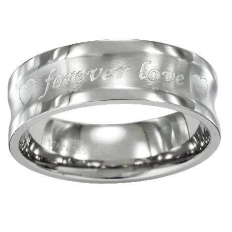 Men's tribal - print rings for a unique aestheticTitanium "Forever Love" Ring - 8mm Men's tribal - print rings for a unique aestheticTitanium "Forever Love" Ring - 8mm
