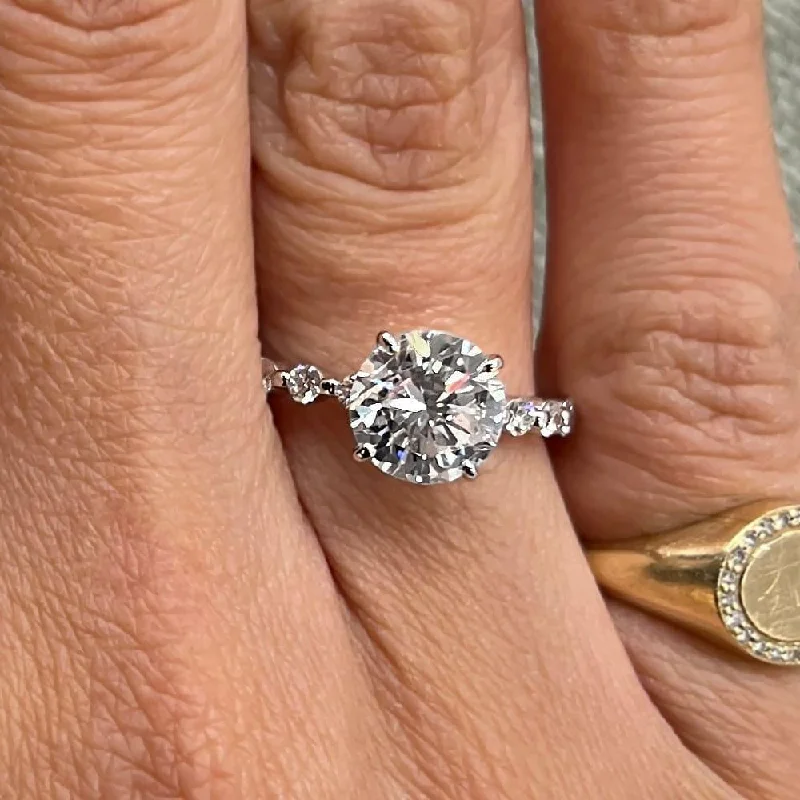 Men's Emerald Engagement Rings with 14K Yellow Gold and Vintage - Style FiligreeEmaline Shared Prong Lab Grown Diamond Engagement Ring Men's Emerald Engagement Rings with 14K Yellow Gold and Vintage - Style FiligreeEmaline Shared Prong Lab Grown Diamond Engagement Ring
