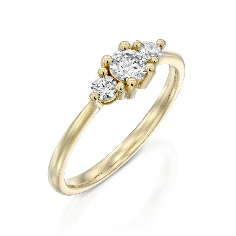 Men's Ruby Engagement Rings in Rose Gold with a Solitaire Design for a Romantic GestureAudrey Gold Ring 3.5mm Diamond Men's Ruby Engagement Rings in Rose Gold with a Solitaire Design for a Romantic GestureAudrey Gold Ring 3.5mm Diamond