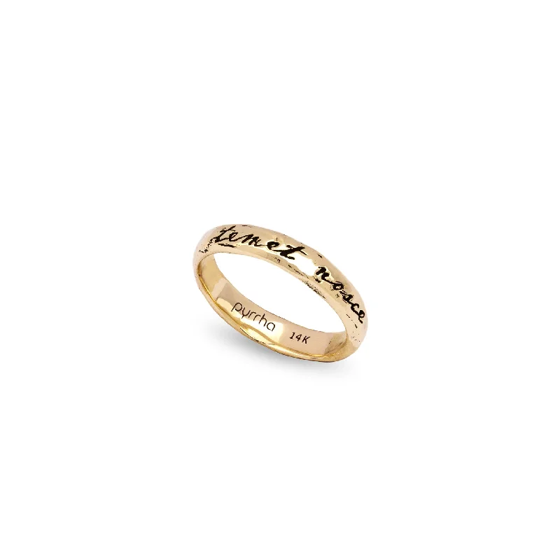 Boho - Style Women's Rings with Turquoise and Leather AccentsKnow Thyself 14K Gold Poesy Ring Boho - Style Women's Rings with Turquoise and Leather AccentsKnow Thyself 14K Gold Poesy Ring