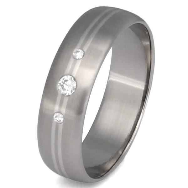 Titanium Rings with a Leather - Wrapped Shank for a Rustic LookTitanium Diamond Wedding Ring s22 Titanium Rings with a Leather - Wrapped Shank for a Rustic LookTitanium Diamond Wedding Ring s22