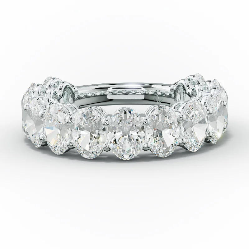 Two - tone gold anniversary rings for a modern look5.0 Carat Oval Diamond Anniversary Band Two - tone gold anniversary rings for a modern look5.0 Carat Oval Diamond Anniversary Band
