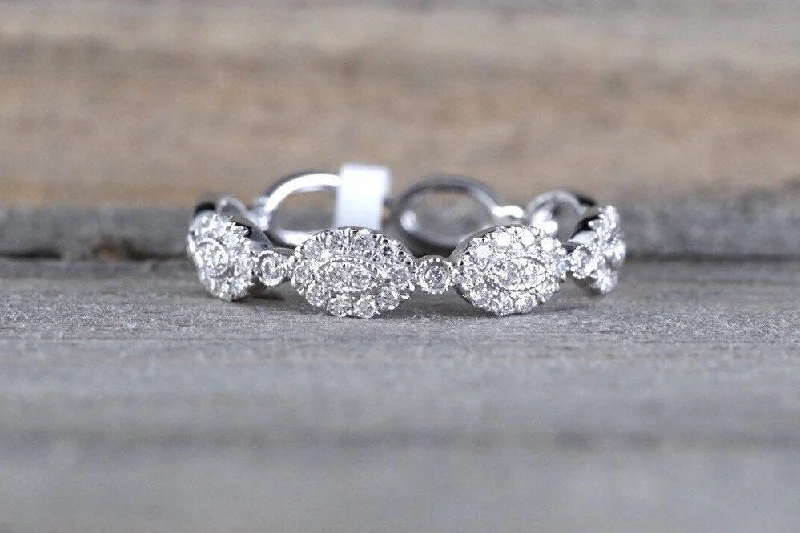 Men's meteorite - inlay rings for a cosmic touch14k White Gold Diamond Vintage Milgrain Bezel Full Eternity Band Ring APBR010053 Men's meteorite - inlay rings for a cosmic touch14k White Gold Diamond Vintage Milgrain Bezel Full Eternity Band Ring APBR010053