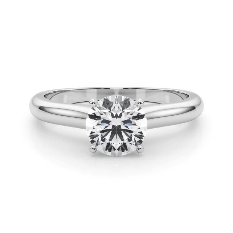 Men's Black Onyx Engagement Rings Set in Titanium for a Modern and Bold LookIsabella Round Diamond Solitaire Engagement Ring