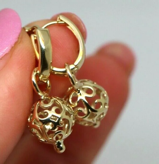 Trendy hoop earringsNew Genuine 9ct 9K Yellow, Rose or White Gold Small Hoop Oval Earrings + 10mm Flower Balls Trendy hoop earringsNew Genuine 9ct 9K Yellow, Rose or White Gold Small Hoop Oval Earrings + 10mm Flower Balls
