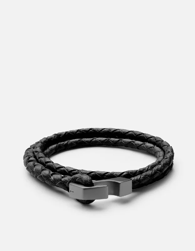 Stackable Gemstone Rings for Women in Amethyst, Sapphire, and EmeraldIpsum Wrap, Matte Black Rhodium Stackable Gemstone Rings for Women in Amethyst, Sapphire, and EmeraldIpsum Wrap, Matte Black Rhodium