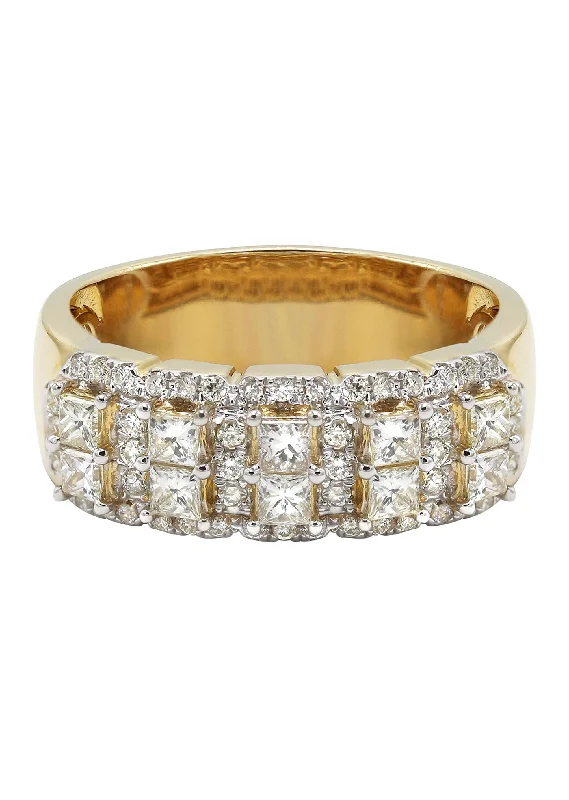 Channel - Set Women's Diamond Rings with Diamonds Securely Held in a Metal Groove for DurabilityMens Diamond Ring | 1.42 Carats | 8.66 Grams
