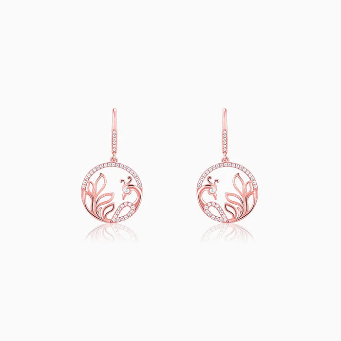 Oval hoop earringsRose Gold Mayura Hoop Earrings