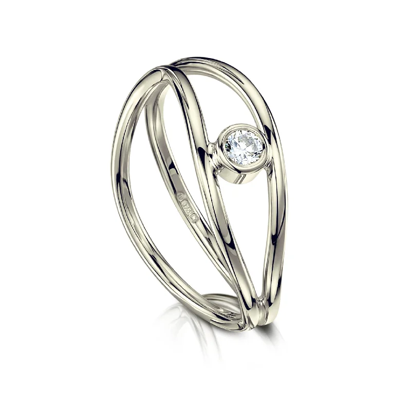 Tennis - Style Women's Diamond Rings with a Continuous Row of Diamonds for a Classic and Versatile LookDiamond Double Stacking Wave Ring in 9ct White Gold Tennis - Style Women's Diamond Rings with a Continuous Row of Diamonds for a Classic and Versatile LookDiamond Double Stacking Wave Ring in 9ct White Gold