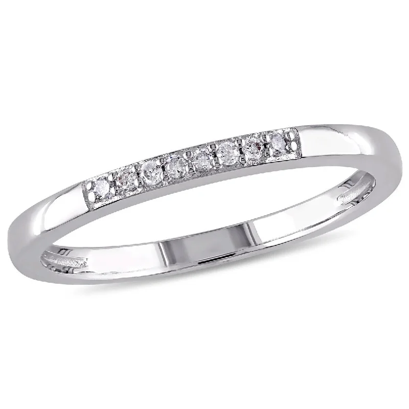 Women's Diamond Rings with Sapphire Accents in Blue for a Colorful and Sophisticated TouchMiadora 0.06 CT TW Diamond Wedding Band in Sterling Silver Women's Diamond Rings with Sapphire Accents in Blue for a Colorful and Sophisticated TouchMiadora 0.06 CT TW Diamond Wedding Band in Sterling Silver