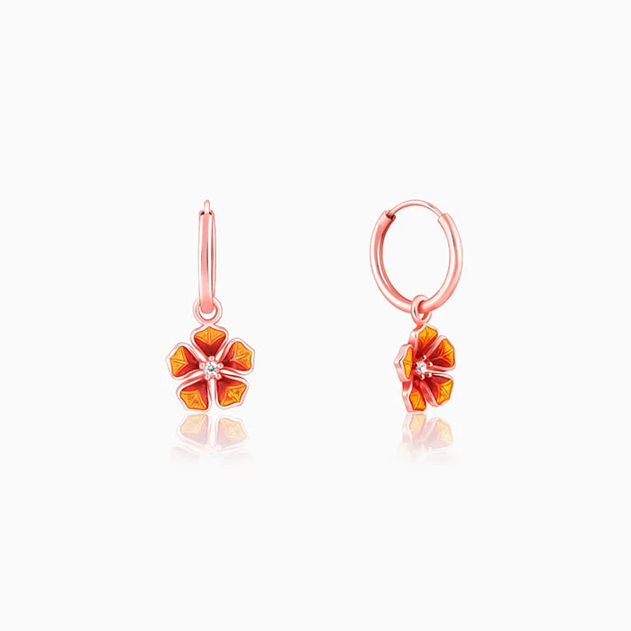 Silver hoop earringsRose Gold Bell Mallow Hoop Earring