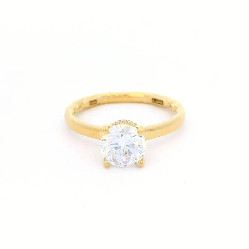 Cluster - Style Women's Diamond Rings with Multiple Small Diamonds Arranged in a Stunning Pattern14K Yellow Gold Hidden Halo Round Natural Diamonds Engagement Ring Cluster - Style Women's Diamond Rings with Multiple Small Diamonds Arranged in a Stunning Pattern14K Yellow Gold Hidden Halo Round Natural Diamonds Engagement Ring