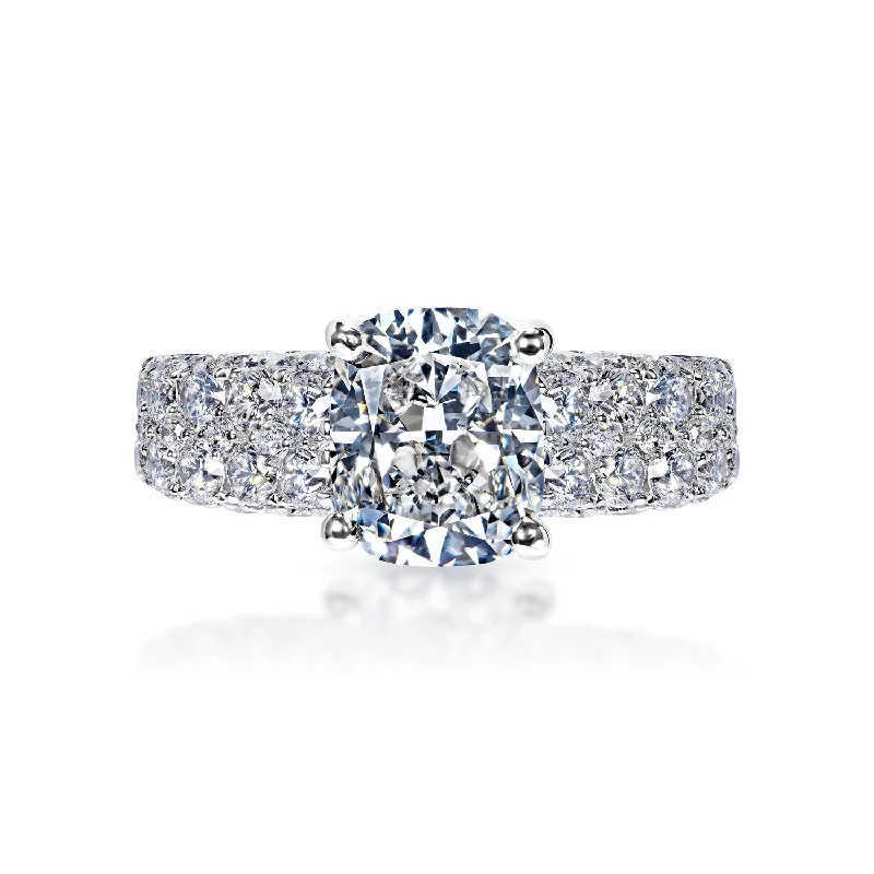 Heart - Shaped Women's Diamond Rings in Rose Gold for a Romantic and Symbolic GiftLeneta 6 Carat H VS2 Cushion Cut Lab Grown Diamond Engagement Ring in 18k White Gold. IGI Certified Heart - Shaped Women's Diamond Rings in Rose Gold for a Romantic and Symbolic GiftLeneta 6 Carat H VS2 Cushion Cut Lab Grown Diamond Engagement Ring in 18k White Gold. IGI Certified