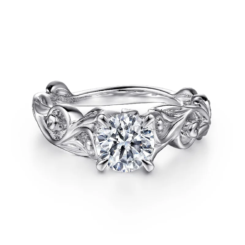 Women's Solitaire Diamond Rings with Round - Cut Diamonds and Platinum Settings for an Elegant EngagementGabriel 14K White Gold 4 Prong Style Diamond Semi-Mount Engagement Ring Women's Solitaire Diamond Rings with Round - Cut Diamonds and Platinum Settings for an Elegant EngagementGabriel 14K White Gold 4 Prong Style Diamond Semi-Mount Engagement Ring