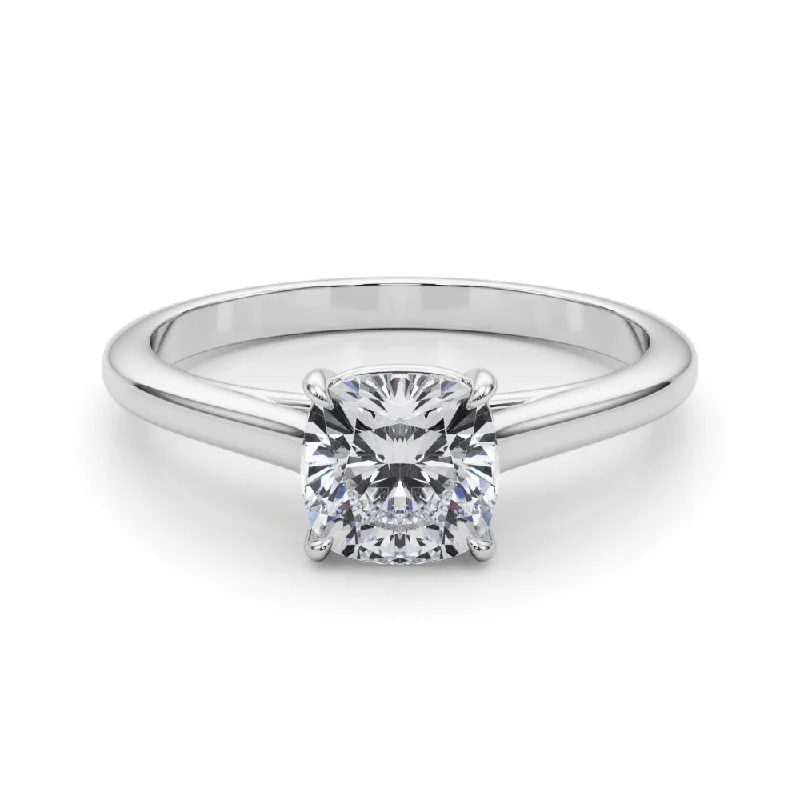 Men's Tanzanite Engagement Rings in Palladium with a Three - Stone ArrangementAmelia Cushion Diamond Solitaire Engagement Ring Men's Tanzanite Engagement Rings in Palladium with a Three - Stone ArrangementAmelia Cushion Diamond Solitaire Engagement Ring