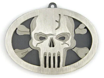Titanium Rings with a QR - Code Engraving for Personalized InformationThe Punisher Pendant Titanium Rings with a QR - Code Engraving for Personalized InformationThe Punisher Pendant