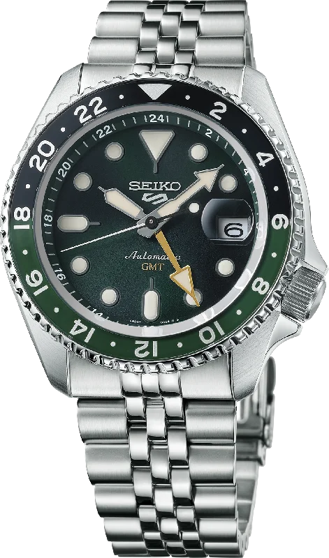 Men's Amethyst Engagement Rings in Sterling Silver with a Contemporary Geometric SettingSeiko 5 Sports SKX Sports Style GMT Series SSK035 Men's Amethyst Engagement Rings in Sterling Silver with a Contemporary Geometric SettingSeiko 5 Sports SKX Sports Style GMT Series SSK035