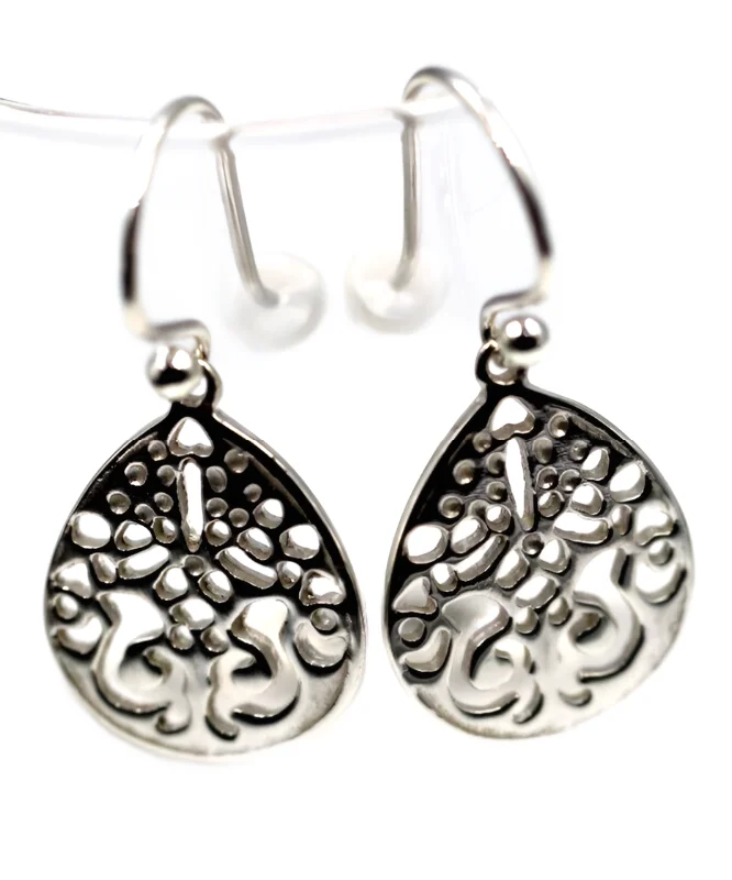 Small hoop earringsGenuine New Sterling Silver Filigree Teardrop Disc Tear Drop Earrings Small hoop earringsGenuine New Sterling Silver Filigree Teardrop Disc Tear Drop Earrings