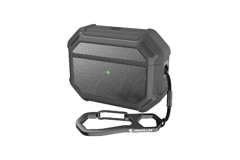 Men's meteorite - inlay rings for a cosmic touchGroove Case Gun Metal/Gun Metal Aluminum for AirPods Pro Men's meteorite - inlay rings for a cosmic touchGroove Case Gun Metal/Gun Metal Aluminum for AirPods Pro