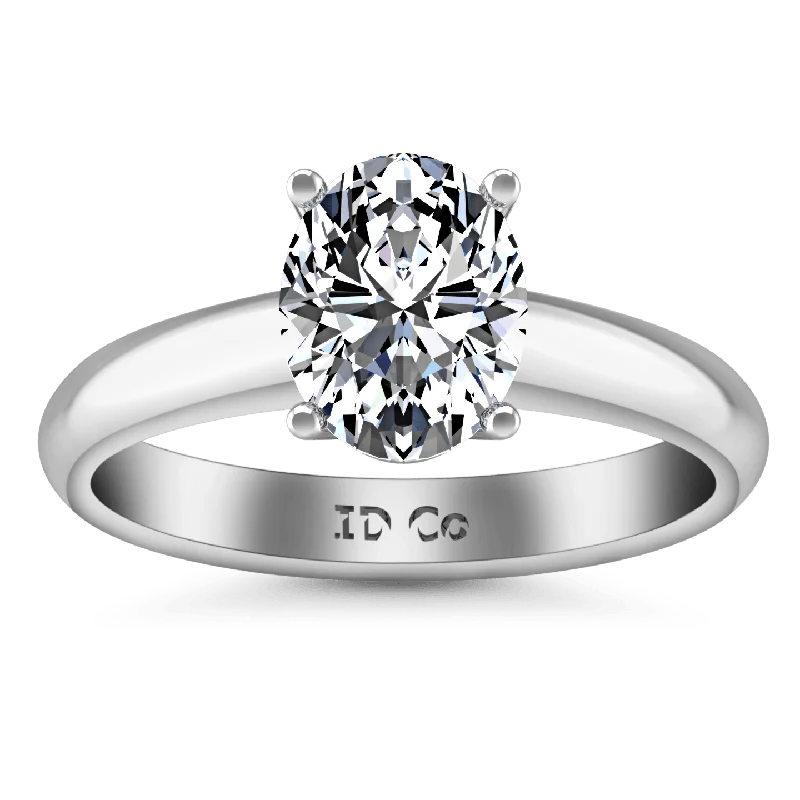 Women's Rings with Birthstones for a Personalized TouchOval Diamond Solitaire Engagement Ring Daniela 14K White Gold Women's Rings with Birthstones for a Personalized TouchOval Diamond Solitaire Engagement Ring Daniela 14K White Gold