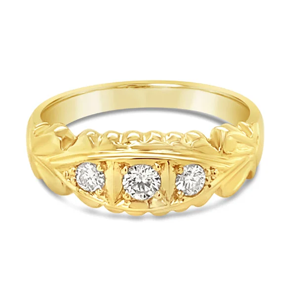 Women's Diamond Rings with Opal Inlays and Diamond Accents for a Mysterious and Iridescent Look9ct Yellow Gold Diamond Ring 0.25ct Women's Diamond Rings with Opal Inlays and Diamond Accents for a Mysterious and Iridescent Look9ct Yellow Gold Diamond Ring 0.25ct