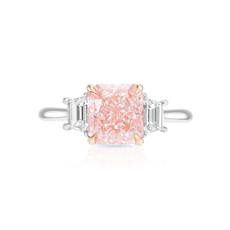 Women's Solitaire Diamond Rings with Round - Cut Diamonds and Platinum Settings for an Elegant EngagementAlaia 3 Carats Cushion Cut Earth Mined Fancy Vivid Pink Diamond Engagement Ring in Platinum. GIA Women's Solitaire Diamond Rings with Round - Cut Diamonds and Platinum Settings for an Elegant EngagementAlaia 3 Carats Cushion Cut Earth Mined Fancy Vivid Pink Diamond Engagement Ring in Platinum. GIA