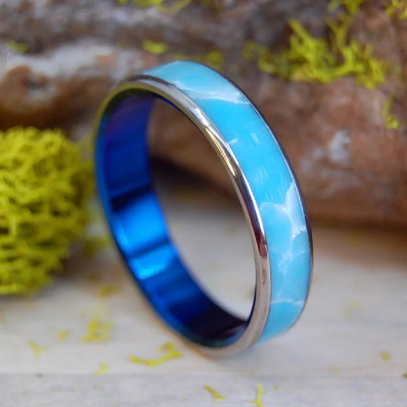 Gothic - Style Women's Rings with Black Onyx and Silver SkullsBlue Sky Wedding Day | Men's Larimar Stone & Titanium Wedding Ring Gothic - Style Women's Rings with Black Onyx and Silver SkullsBlue Sky Wedding Day | Men's Larimar Stone & Titanium Wedding Ring