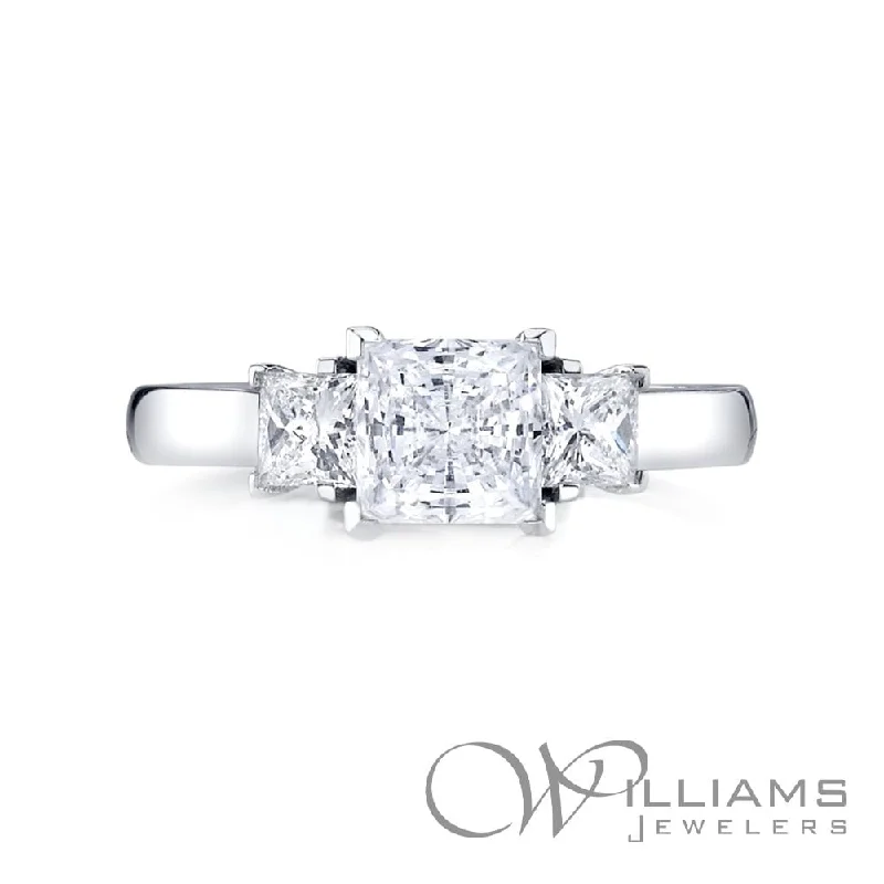Men's Sapphire Engagement Rings in 18K White Gold with Pave Diamond AccentsWilliams Signature 14 Karat Diamond Engagement Ring Men's Sapphire Engagement Rings in 18K White Gold with Pave Diamond AccentsWilliams Signature 14 Karat Diamond Engagement Ring