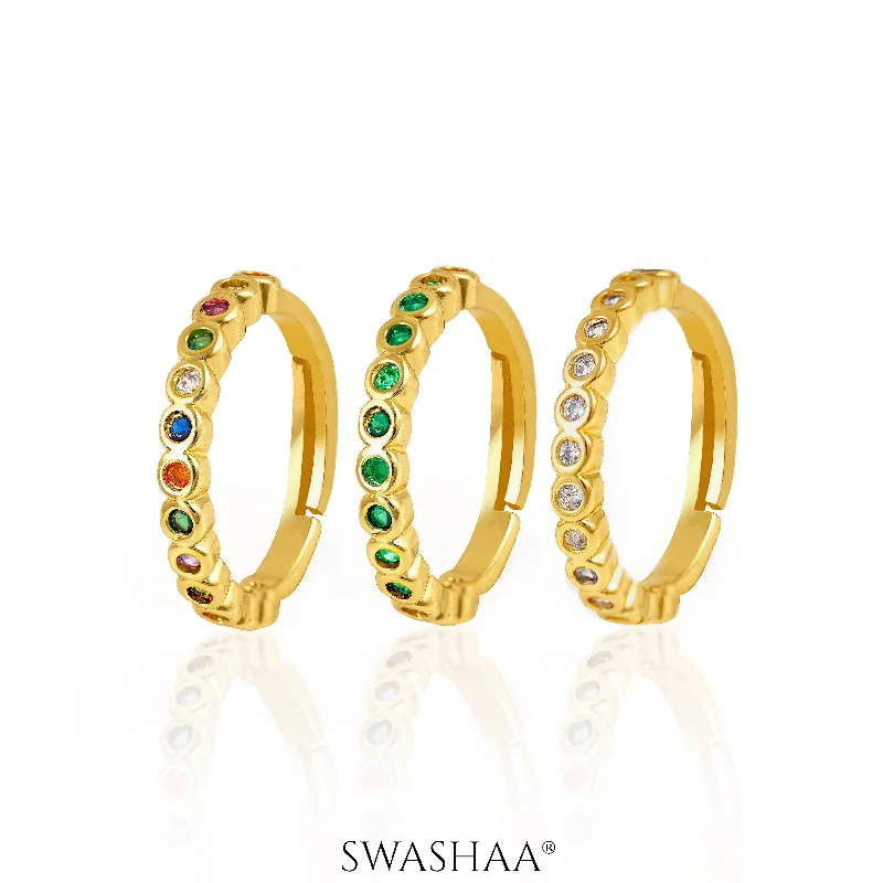 Adjustable Ring Sizes for Women's Rings in Stainless SteelWisha Band 18K Gold Plated Ring