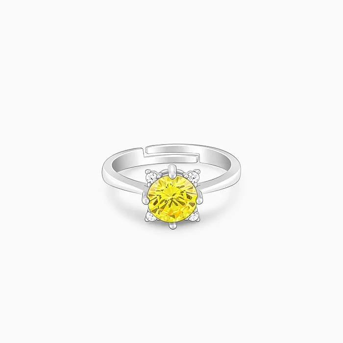 Statement - Making Cocktail Rings for Women with Large Cubic ZirconiaSilver Amber Bloom Ring Statement - Making Cocktail Rings for Women with Large Cubic ZirconiaSilver Amber Bloom Ring