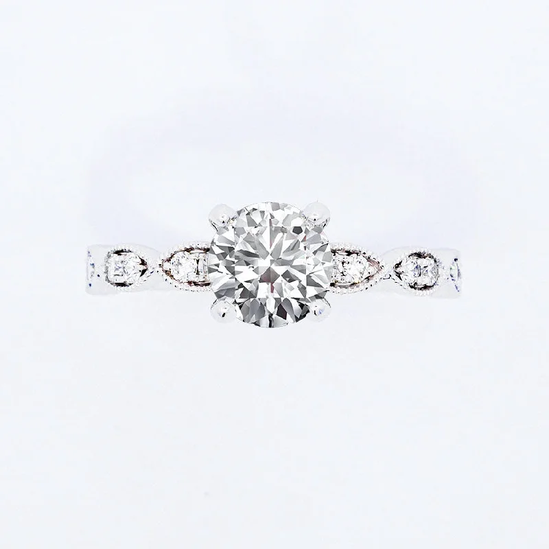 Pear - Shaped Women's Diamond Rings in Yellow Gold with a Single - Diamond Pendant Look14K White Gold .22ctw 4 Prong Style Diamond Semi-Mount Engagement Ring Pear - Shaped Women's Diamond Rings in Yellow Gold with a Single - Diamond Pendant Look14K White Gold .22ctw 4 Prong Style Diamond Semi-Mount Engagement Ring