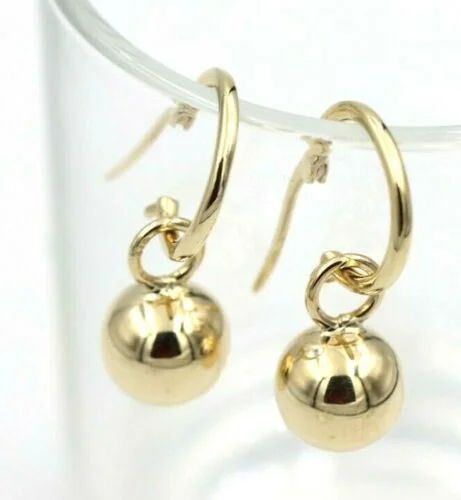 Everyday hoop earringsGenuine 9ct Yellow, Rose or White Gold Ball Hoop & 10mm Ball Earrings Everyday hoop earringsGenuine 9ct Yellow, Rose or White Gold Ball Hoop & 10mm Ball Earrings