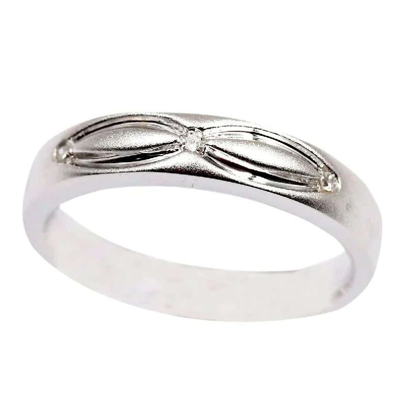 Three - Stone Women's Diamond Rings Symbolizing Past, Present, and Future with Emerald - Cut Diamonds925 Sterling Silver Diamond Band Ring