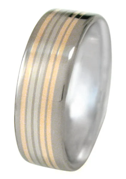 Lightweight Titanium Rings for All - Day ComfortCelebration Two Tone Ring m6