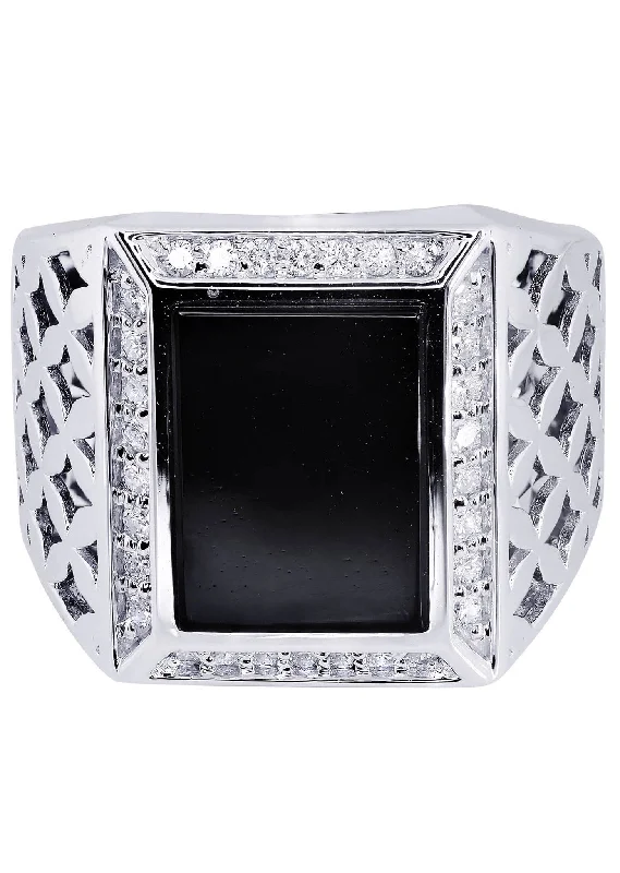 Women's Diamond Rings with Amethyst and Diamond Combinations for a Purple - Hued EleganceWhite Gold Pinky Diamond Ring| 0.44 Carats| 14.57 Grams