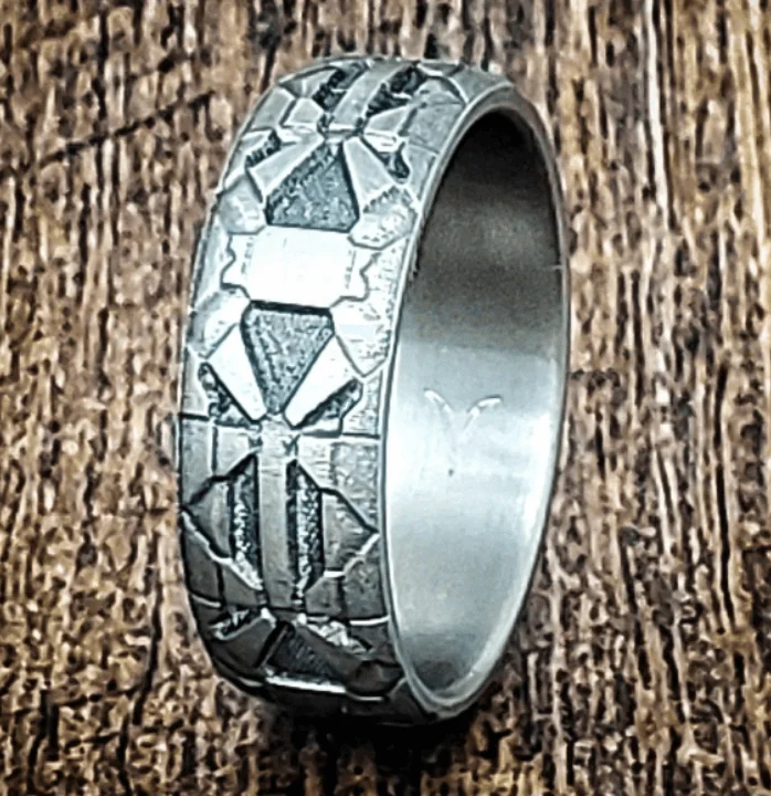 Men's polished brass rings with a warm glowDestroyer Titanium So-fi Men's Ring - 8mm Men's polished brass rings with a warm glowDestroyer Titanium So-fi Men's Ring - 8mm
